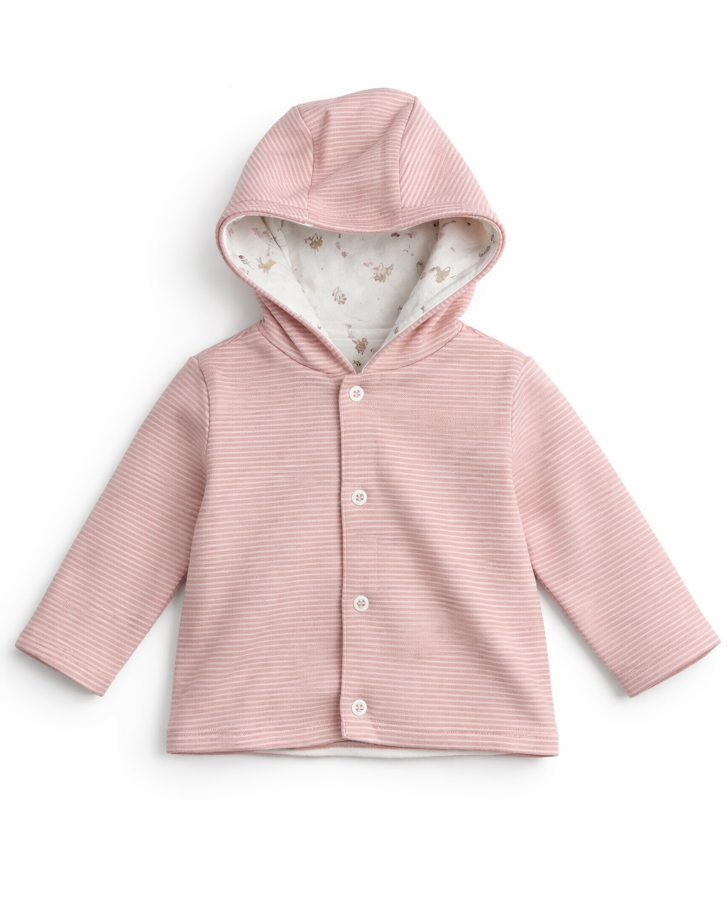 Cute pink stripes hoodie