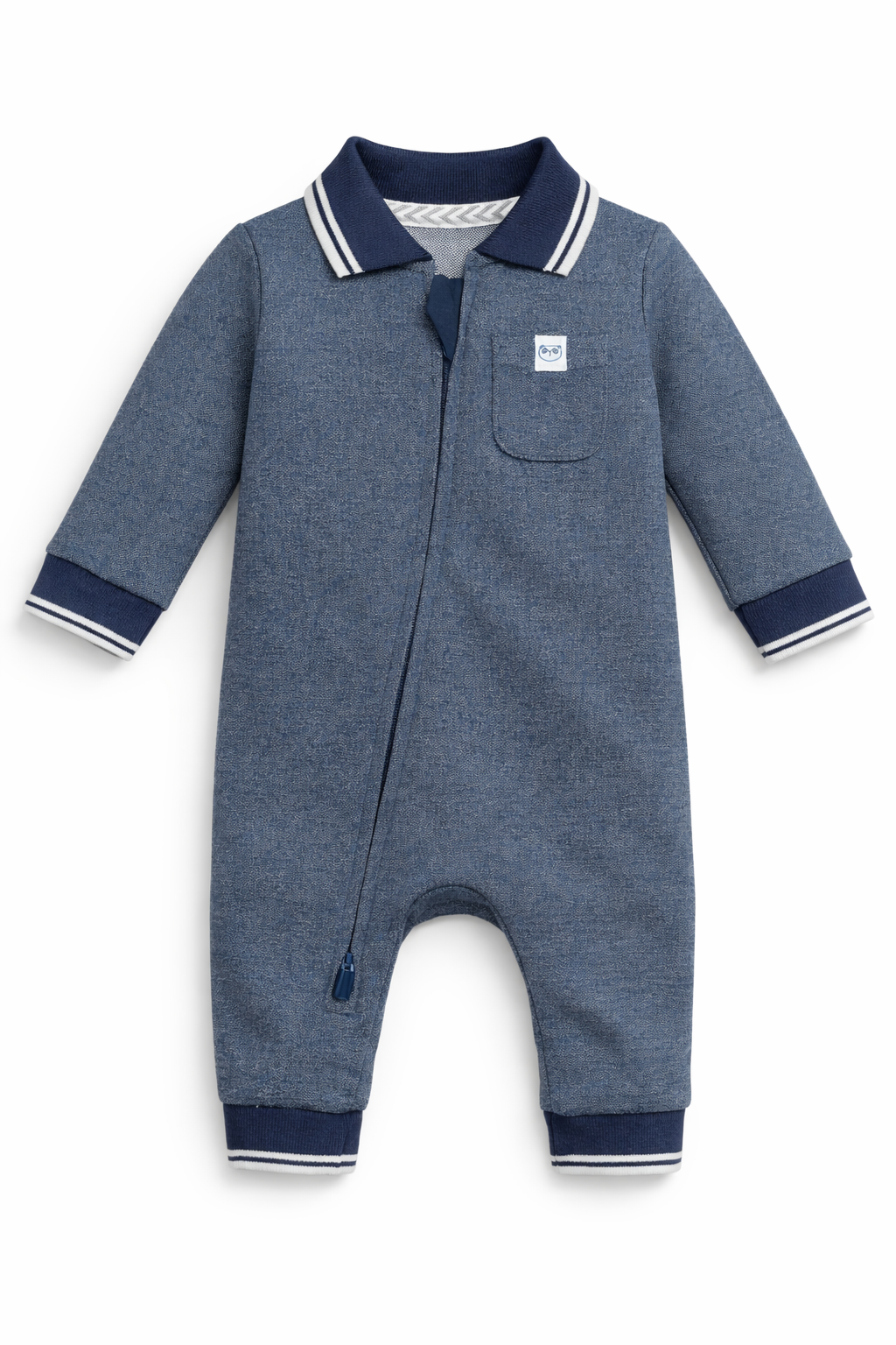 Polo zipper jumpsuit navy