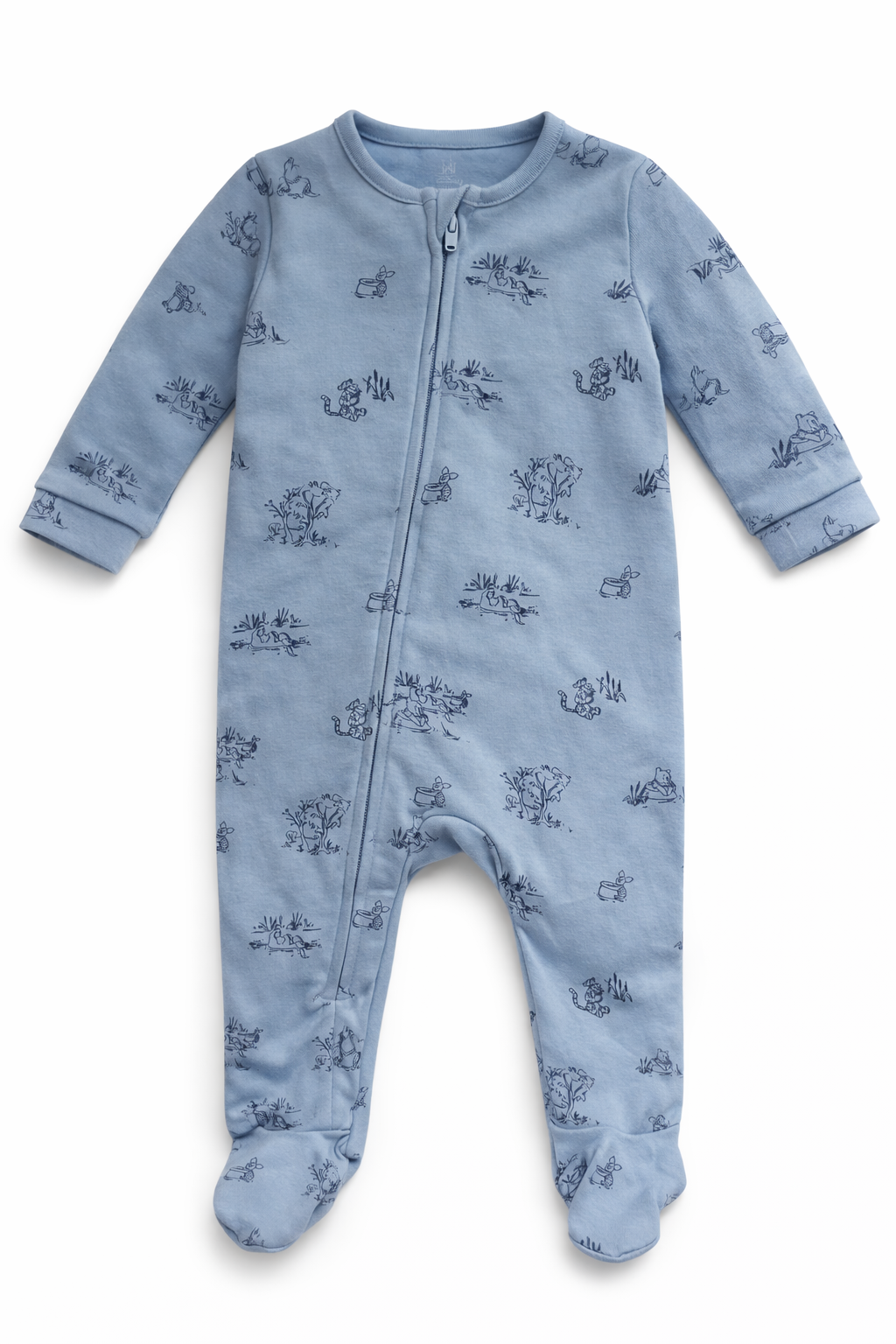 Comical print zipper jumpsuit