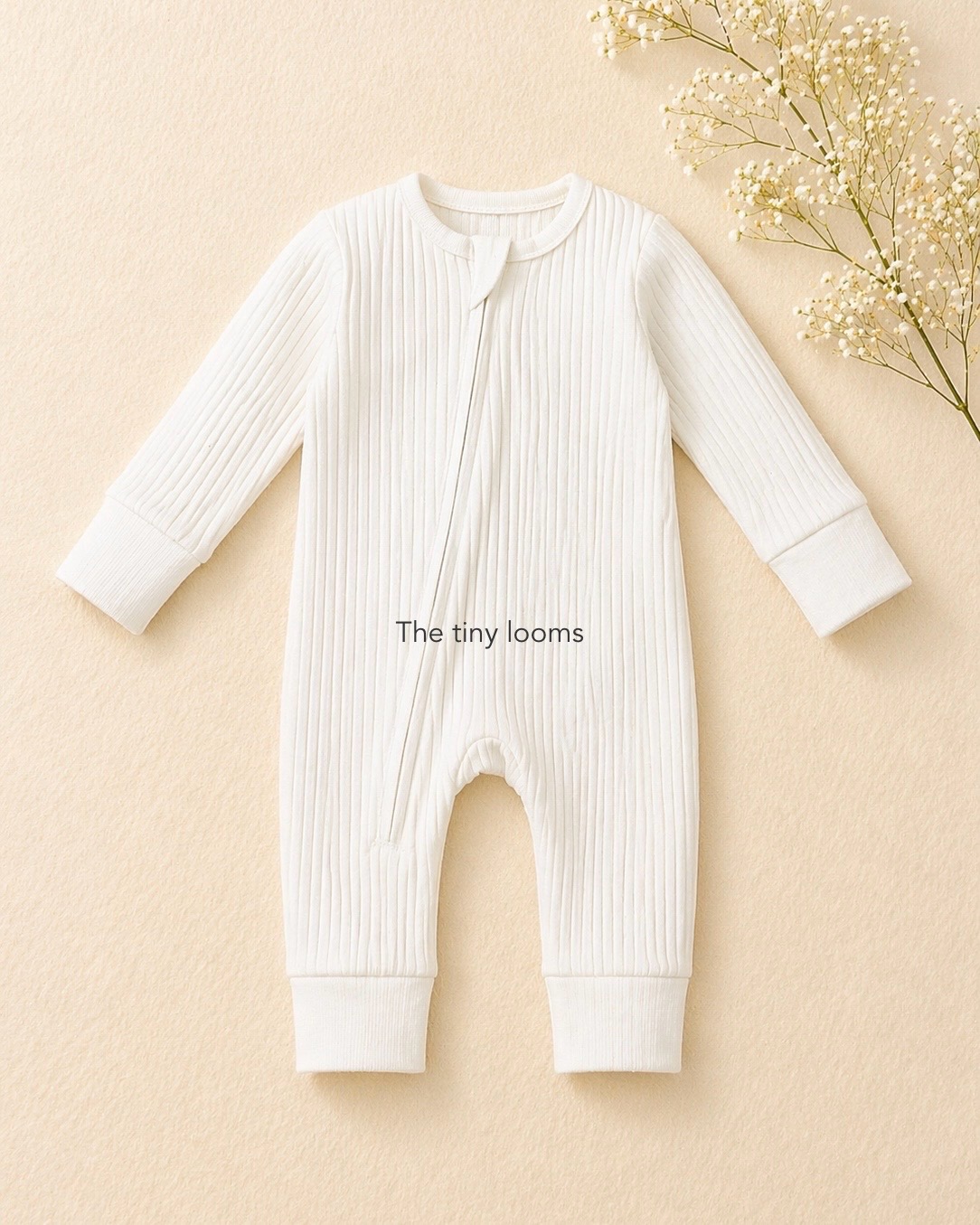 white ribbed romper