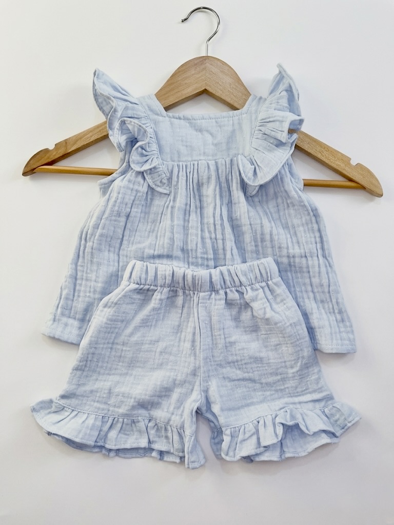 blue muslin set