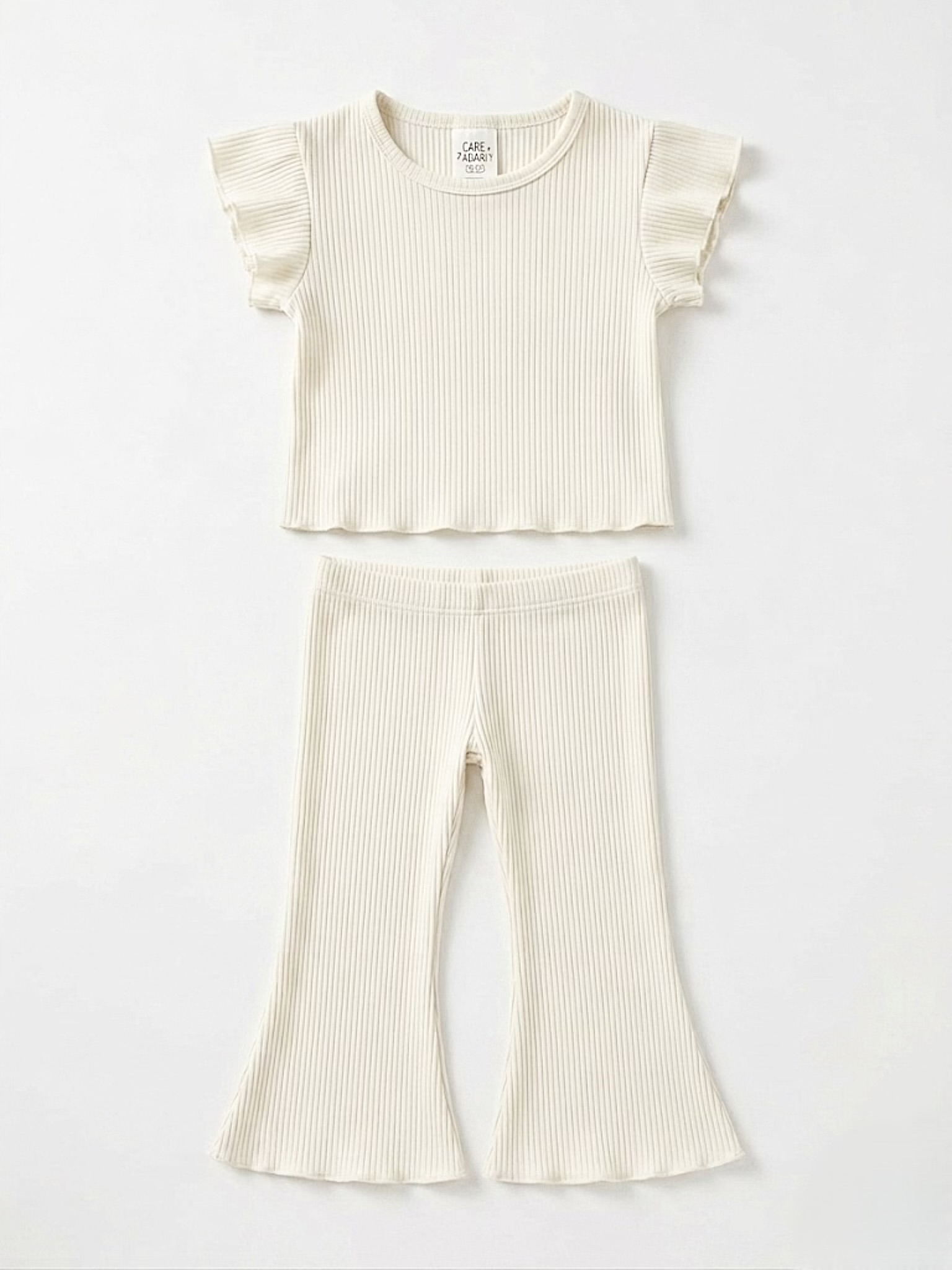 white bell bottom set