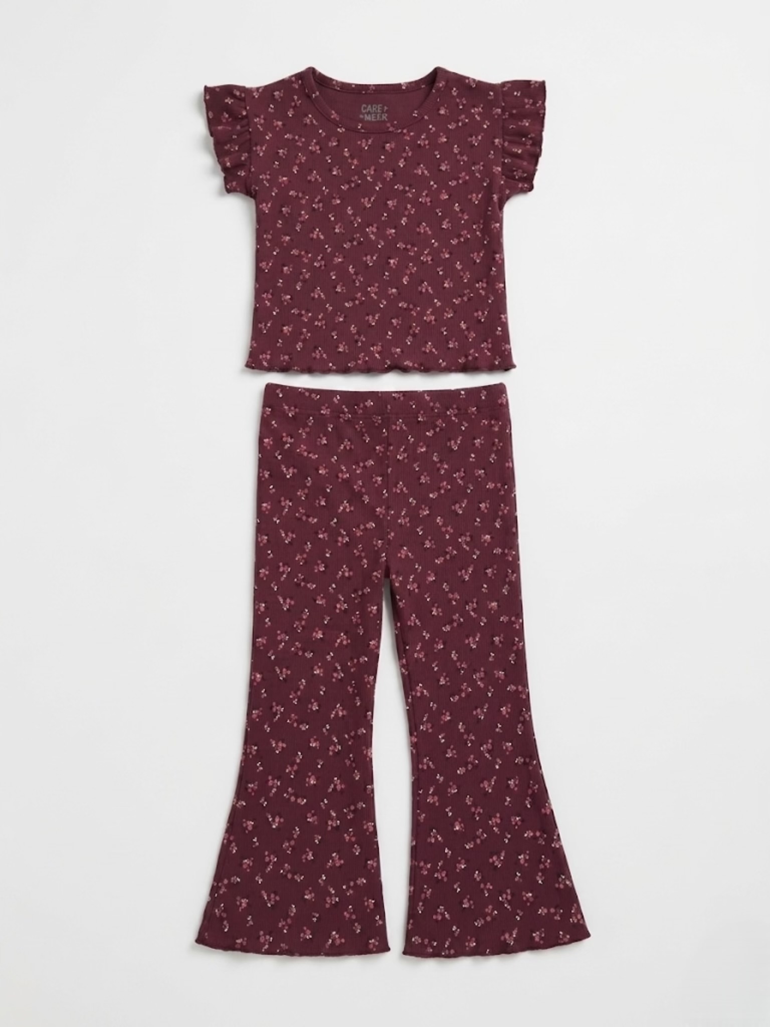 floral bell bottom set