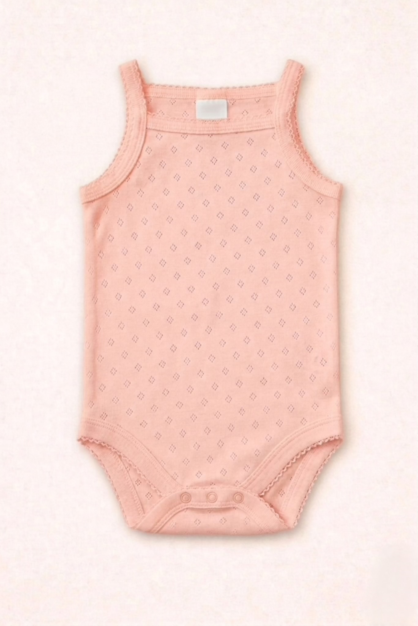 pink sleeveless pointelle bodysuit