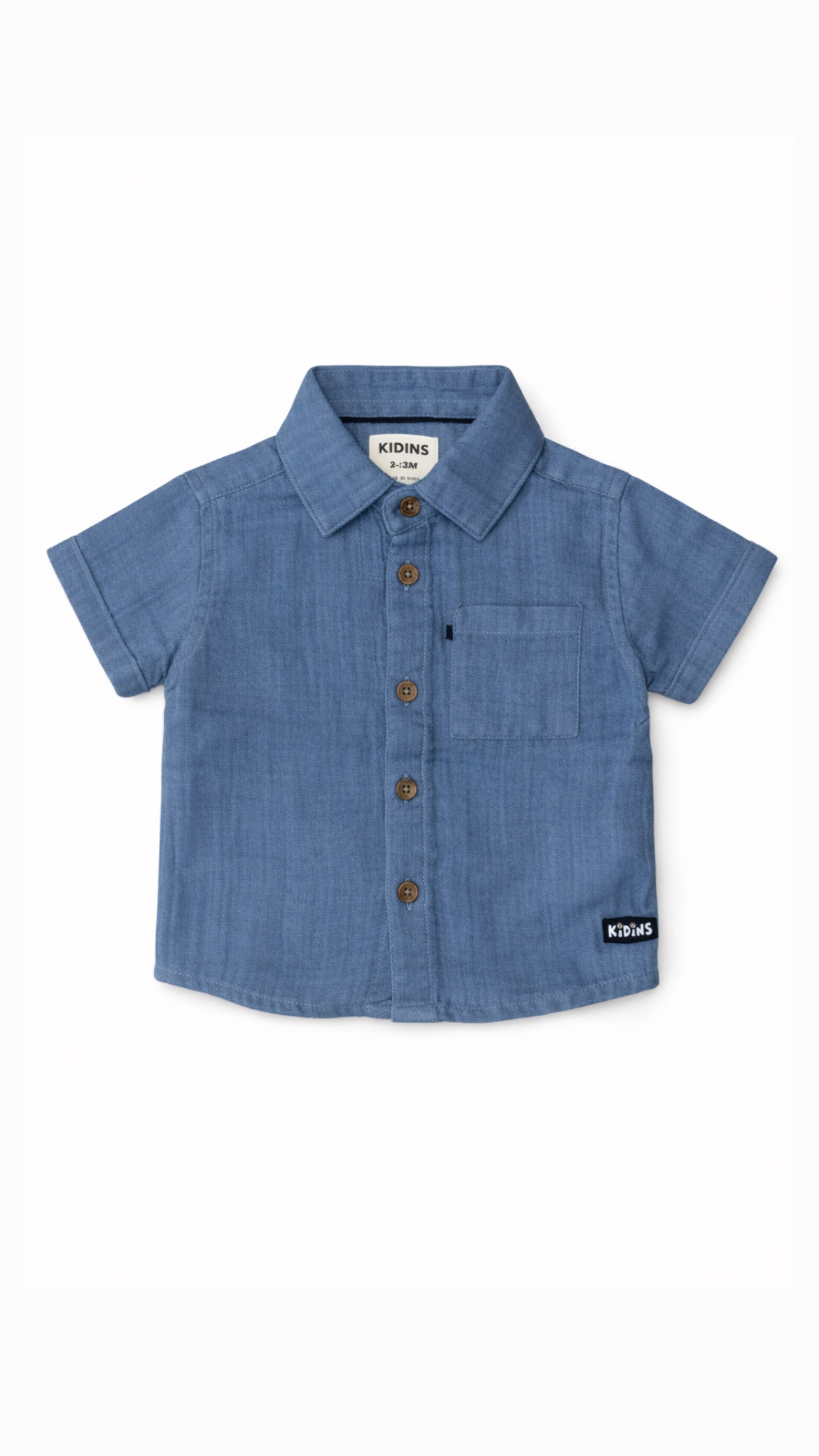 Kids - blue muslin shirt