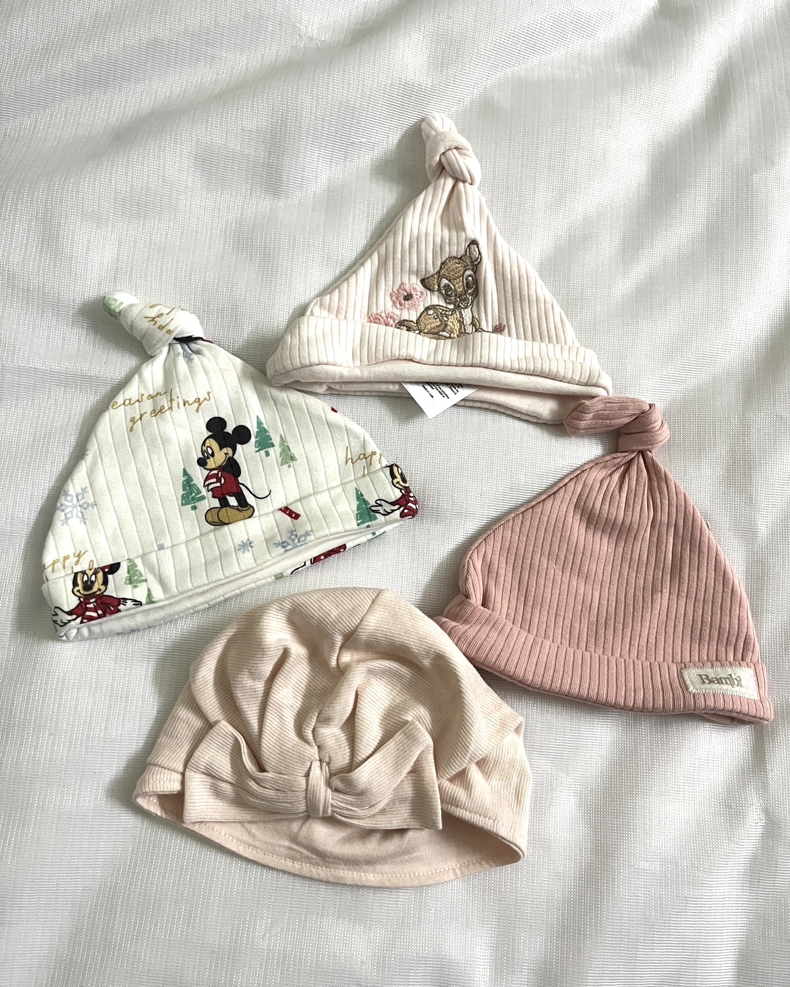 Newborn 4 pink theme cap