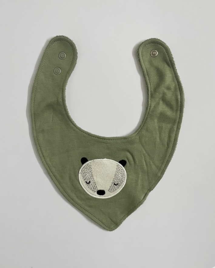 Animal embroidered bib