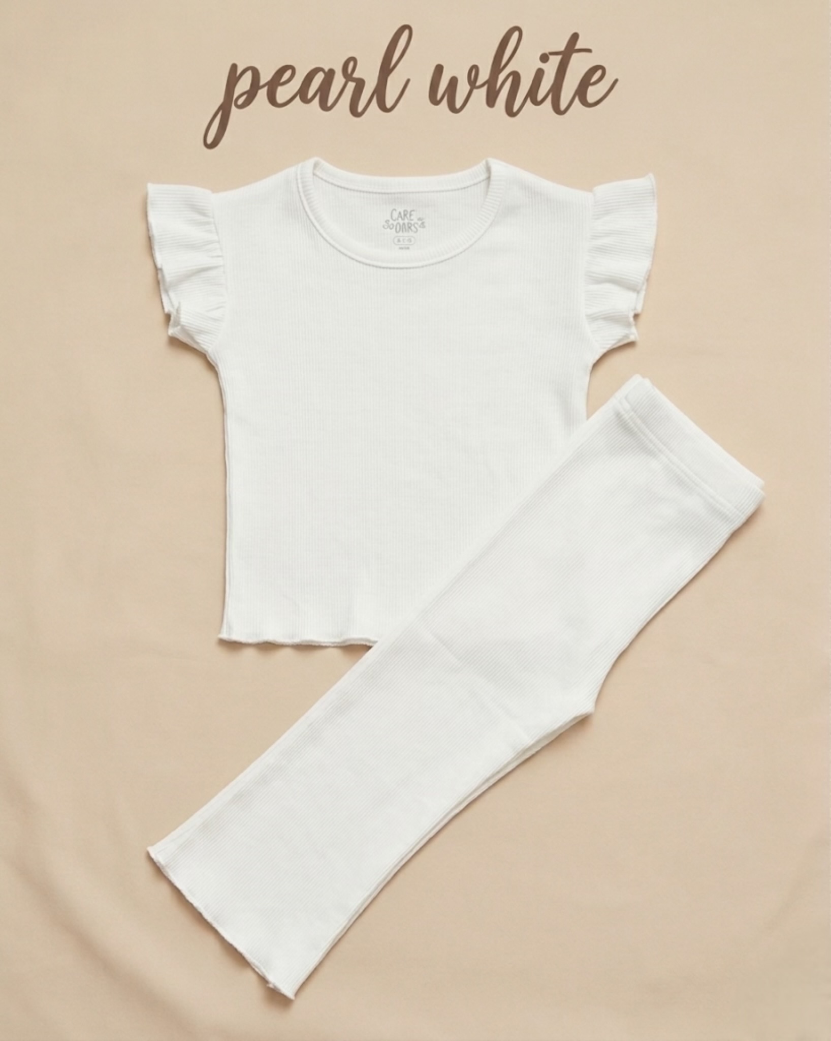 white bell bottom baby Co-ord set