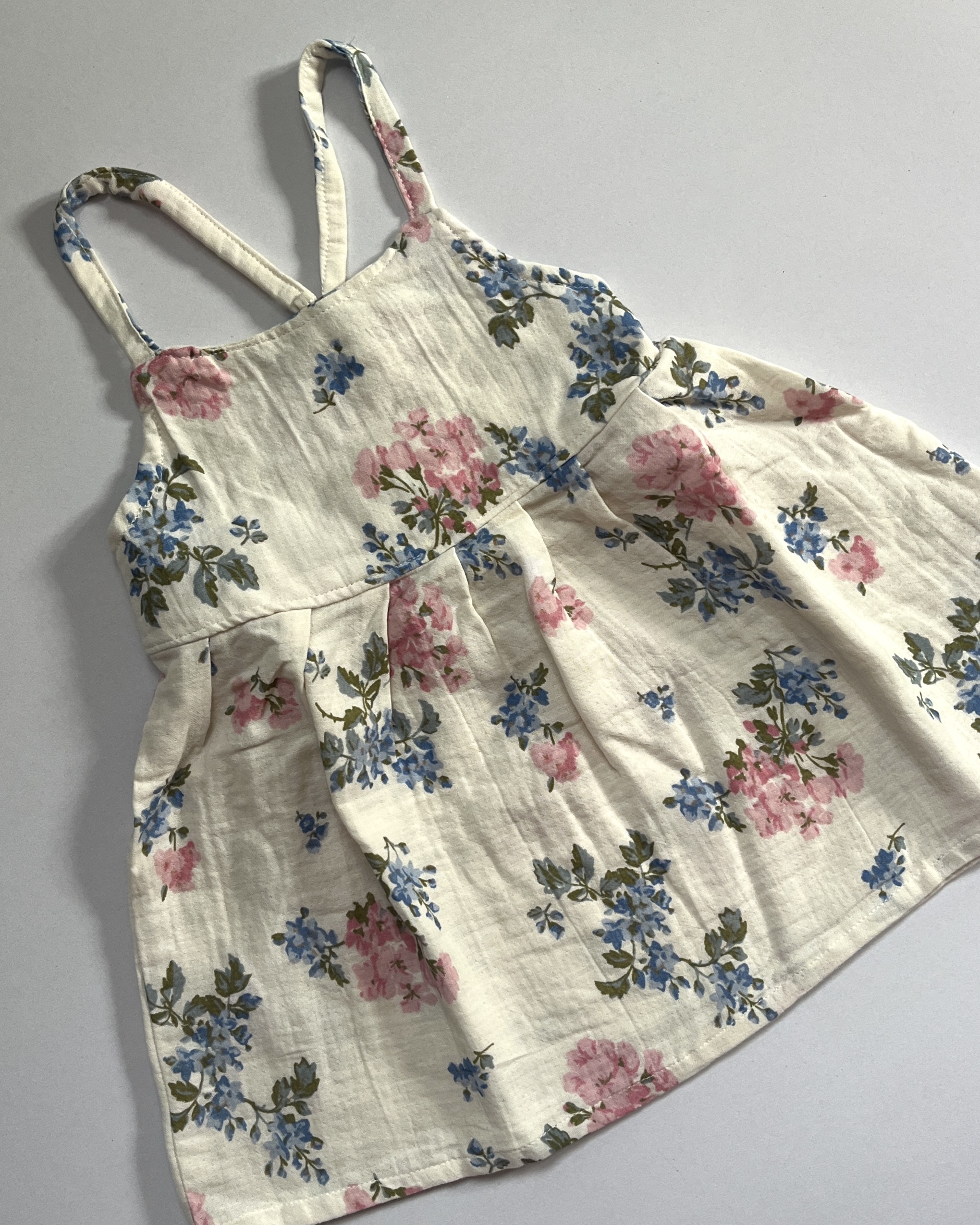 Floral muslin frock