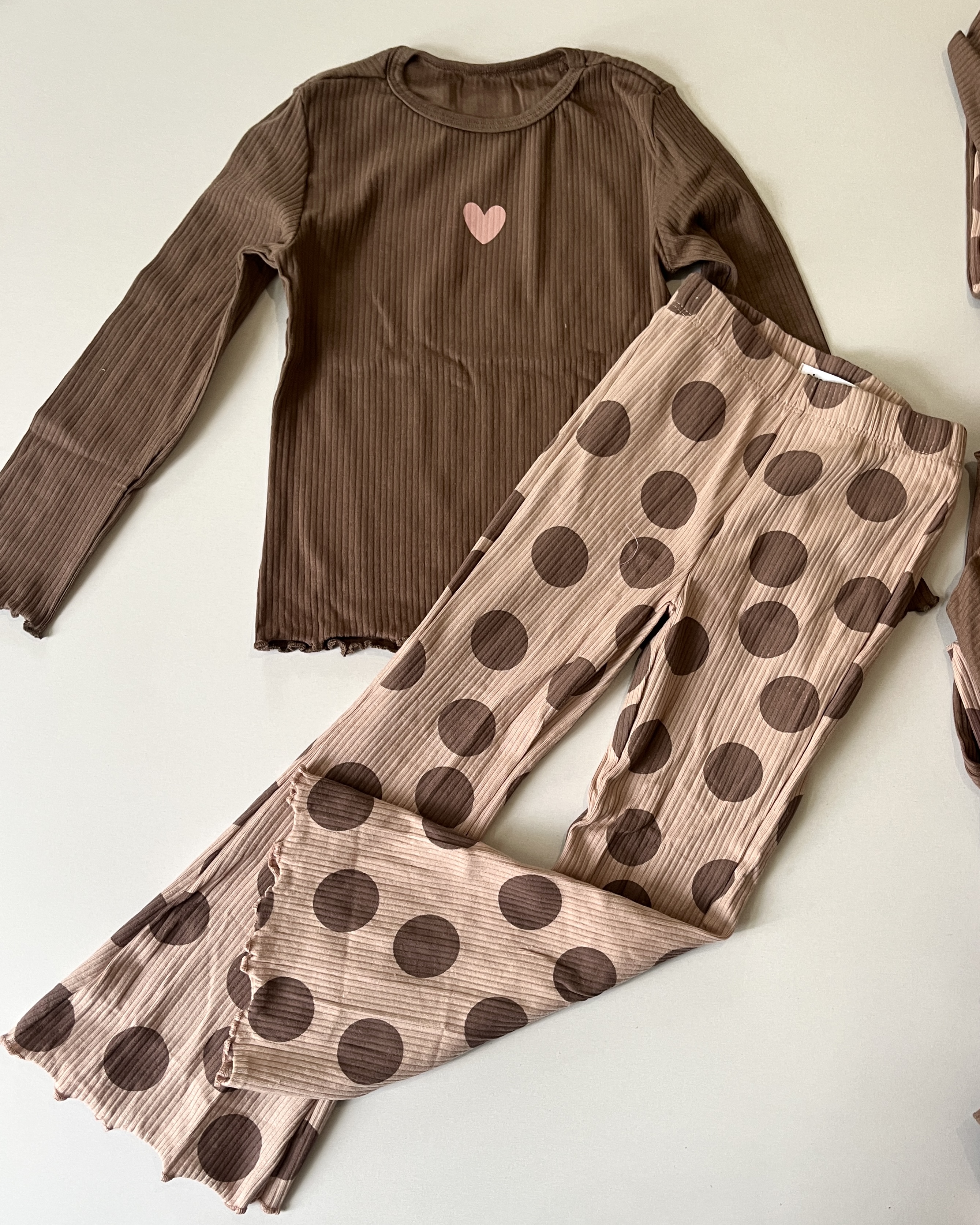 Brown bell bottom co-ord set