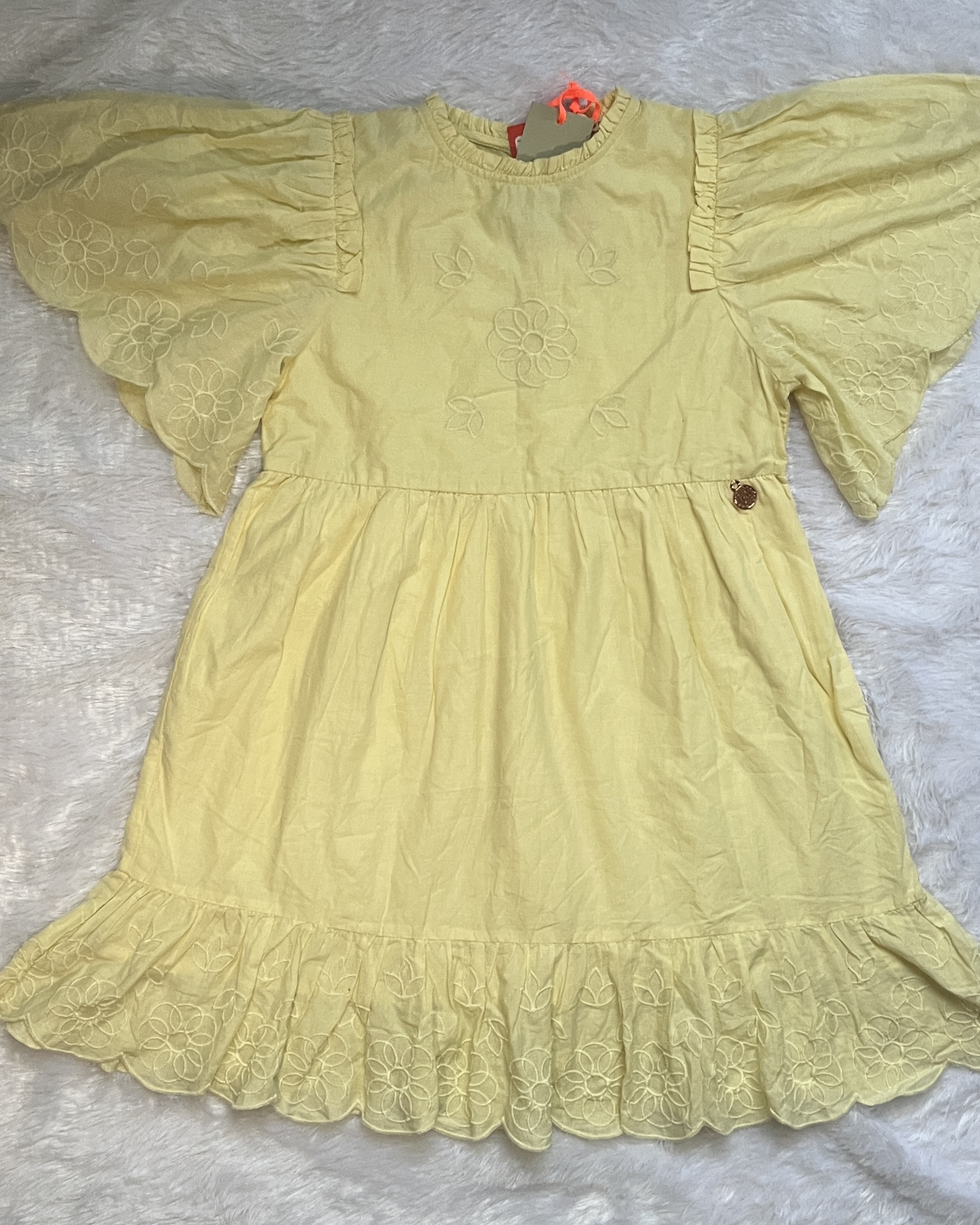 Yellow buttercup embroidered frock