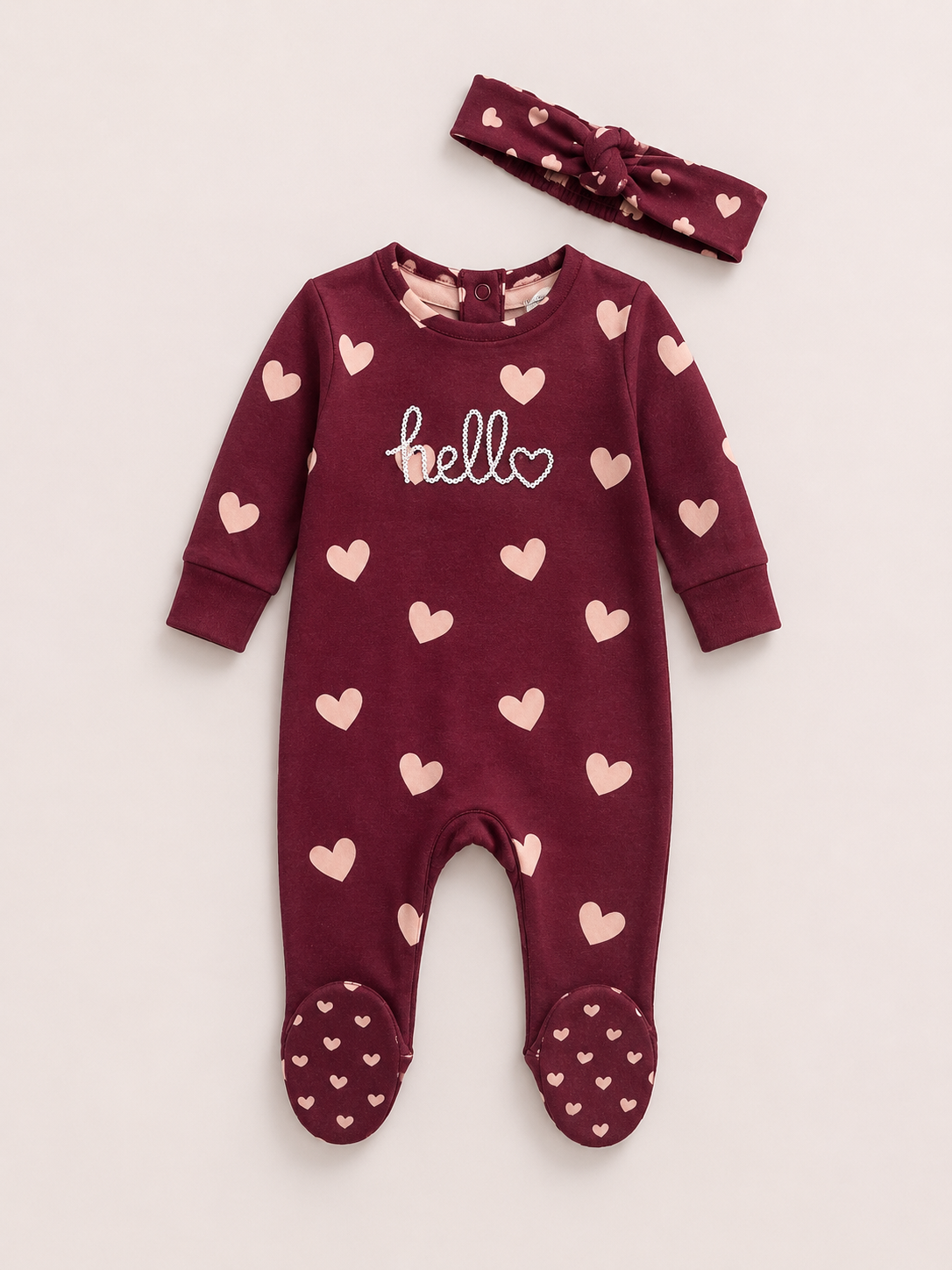 Heart hello sleepsuit