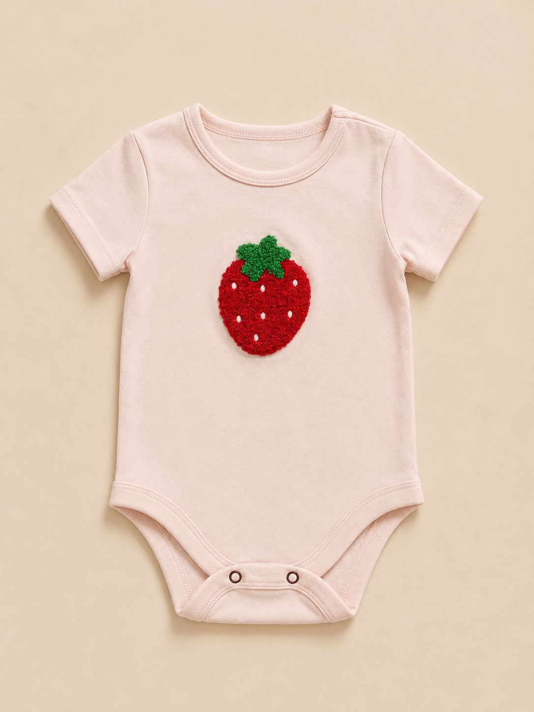 strawberry appliqué bodysuit