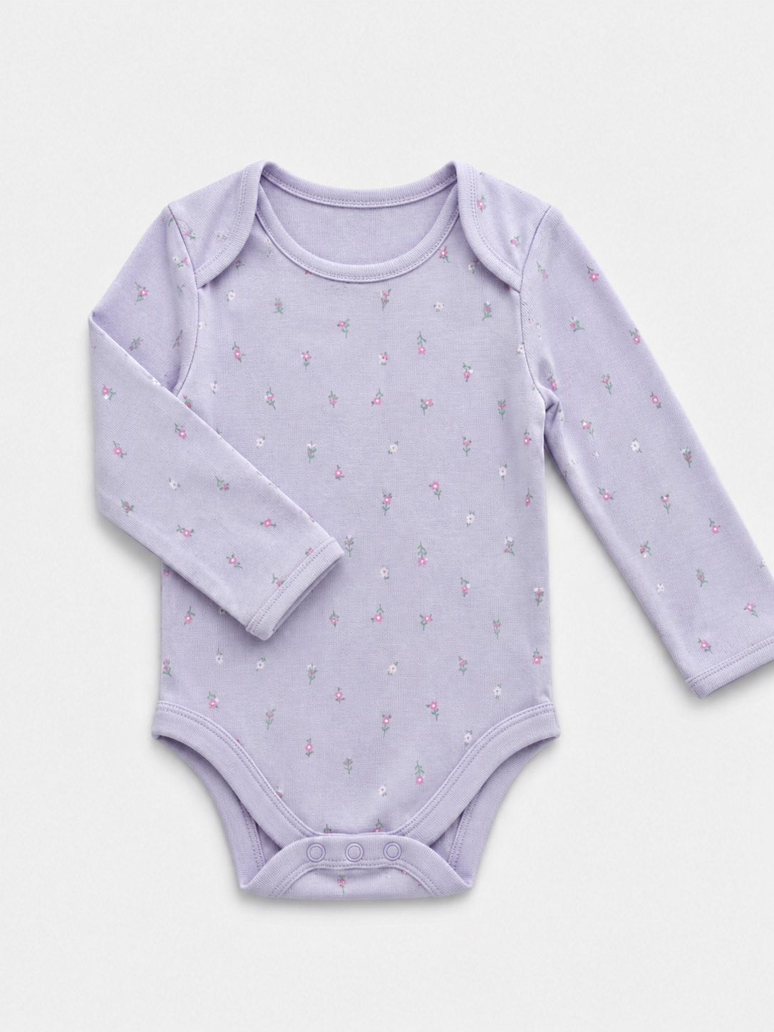 lavender tiny floral bodysuit