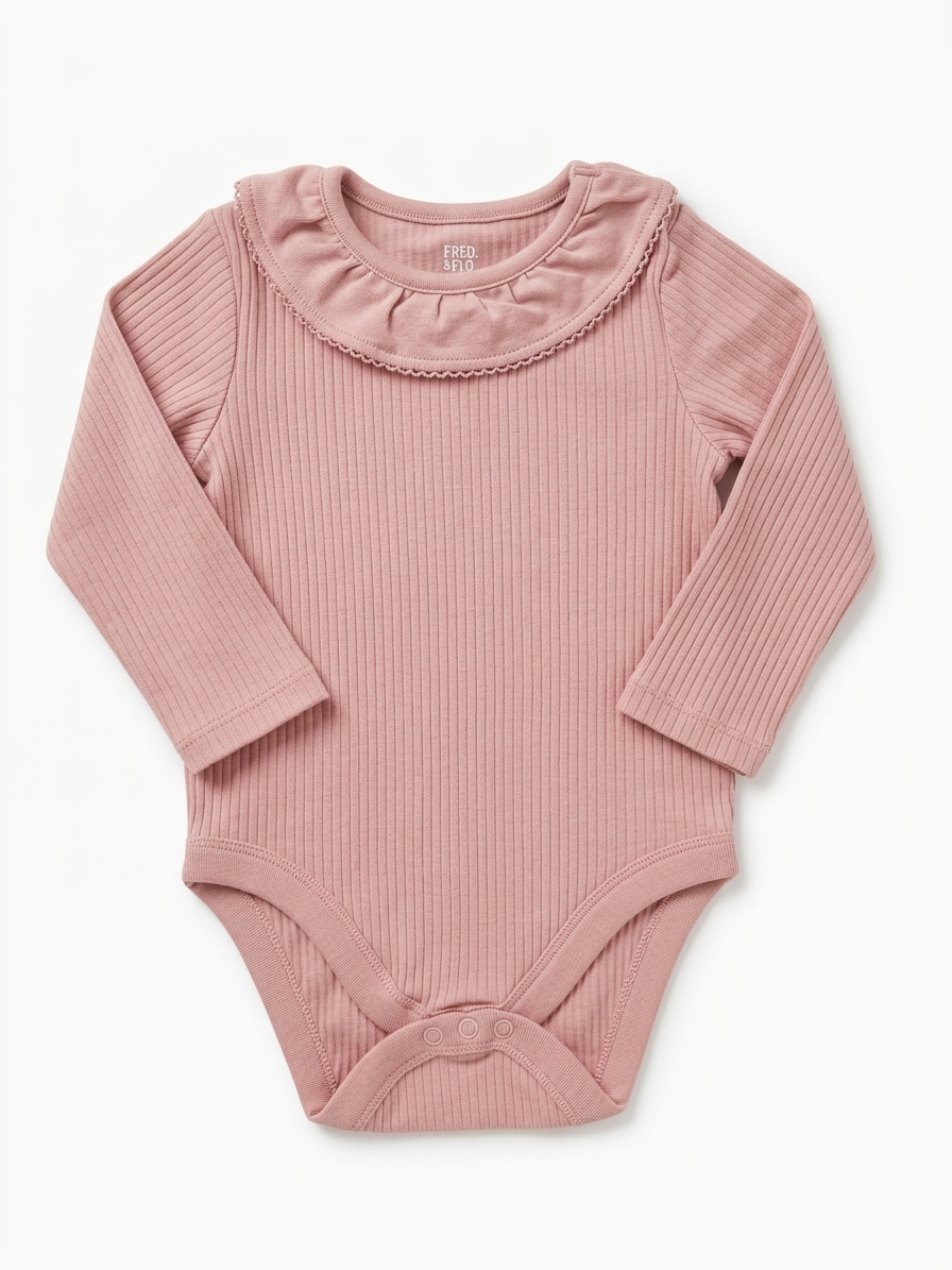 Ruffle neck onsie