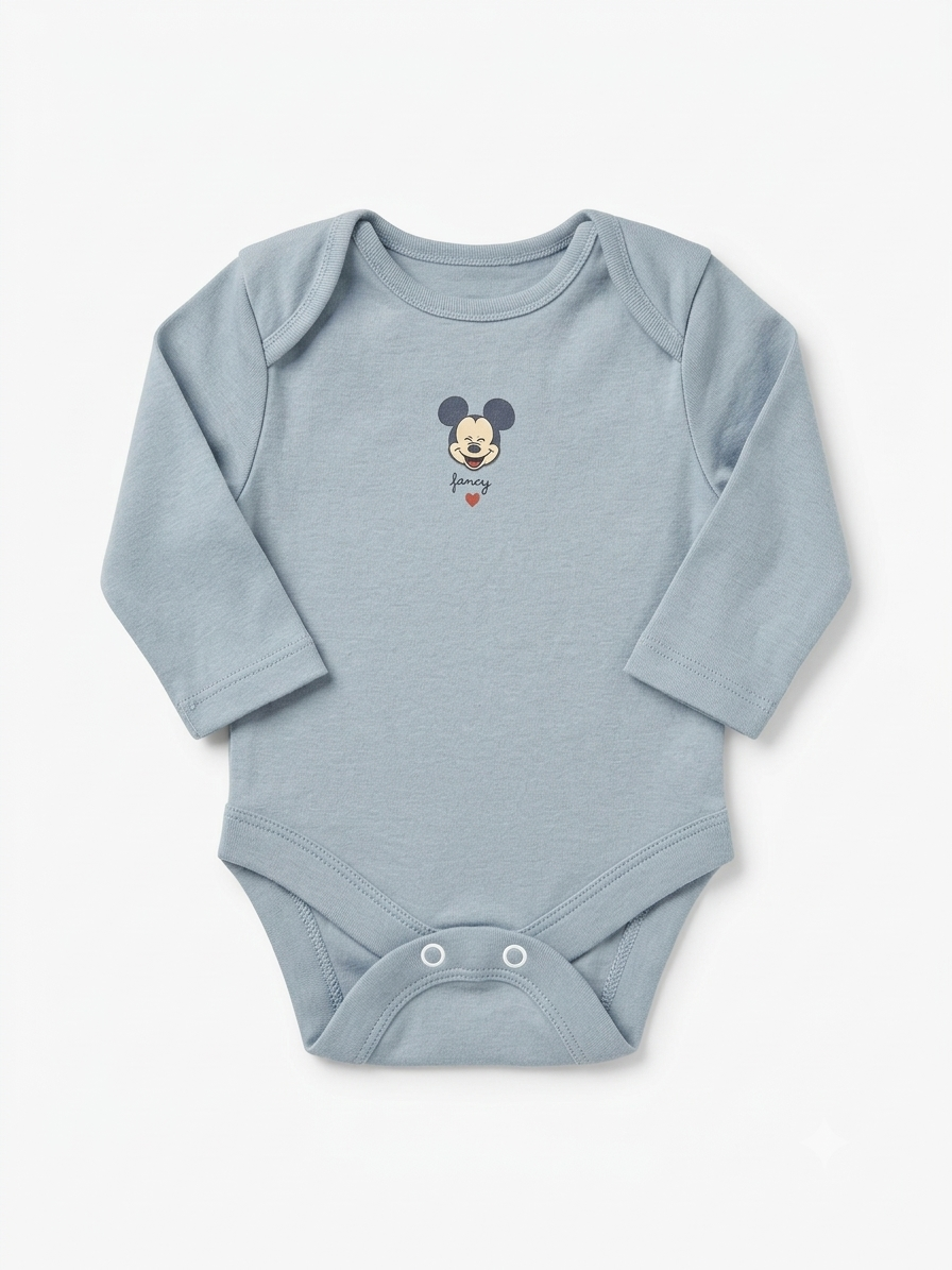Blue funny Mickey onsie