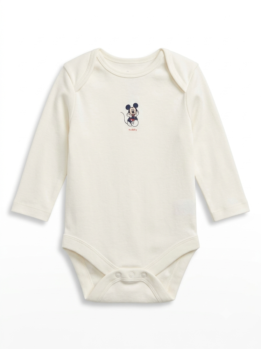 White cuddly Mickey onsie