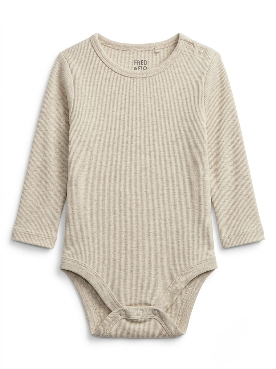 Beige ribbed onsie
