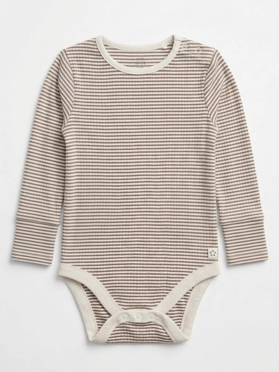 Brown ribbed onsie