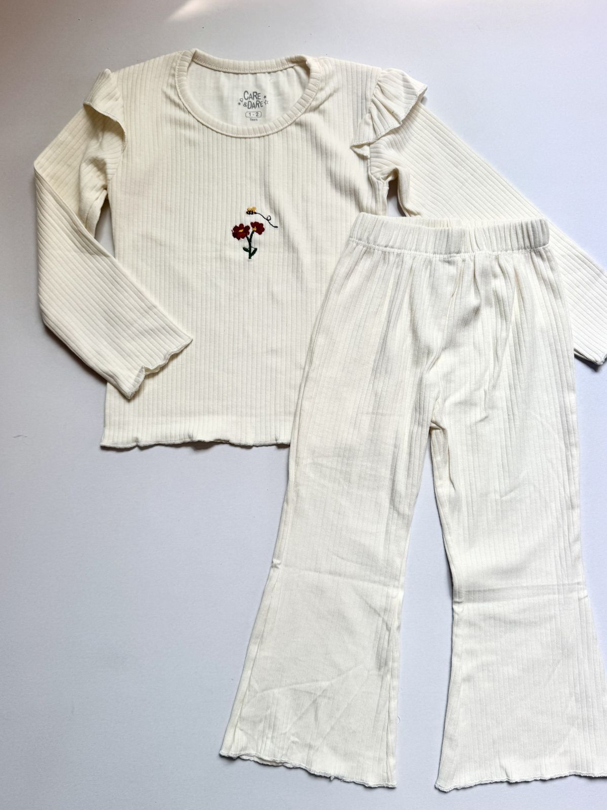 Ivory blossom embroidered co-ord