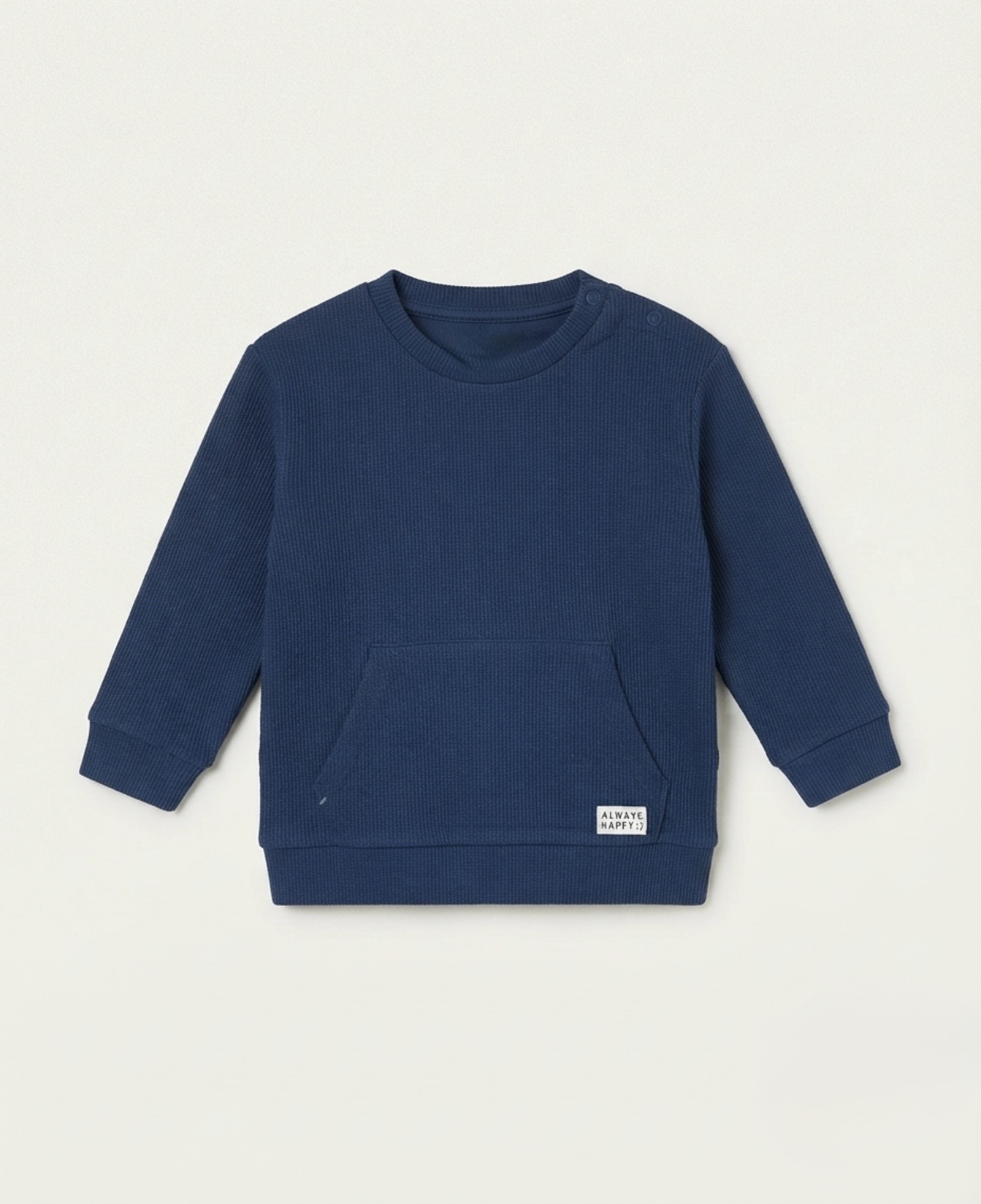 Waffle knit sweatshirt