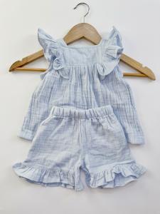 blue muslin co-ord set