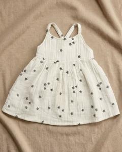 Black star muslin frock