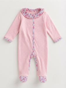 Pointelle floral sleeping