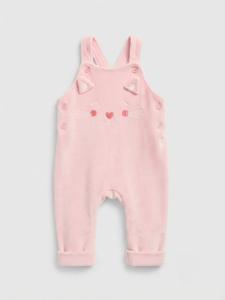 Pink velvet dungaree