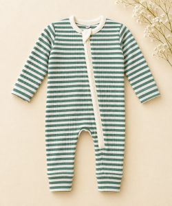 Forest swirl ribbed romper