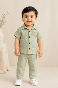 Pistachio muslin co-ord