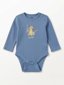 Simba blue ribbed onsie