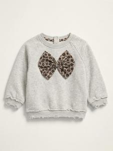 Bow appliqué sweatshirt