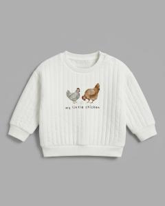 Quilted hen sweatshirt