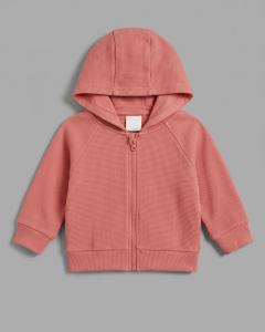 Pastel orange zipper hoodie