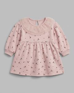 Frill collar loopknit frock