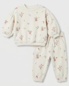 Floral beige winter co-ord