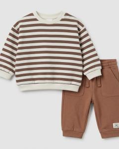 Brown stripes winter co-ord
