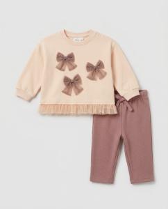 Bow appliqué winter co-ord