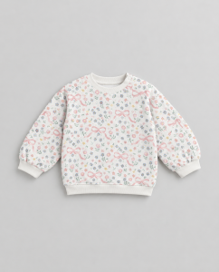 Bow print sweatshirt