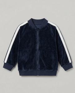 Velour zipper sweatshirt